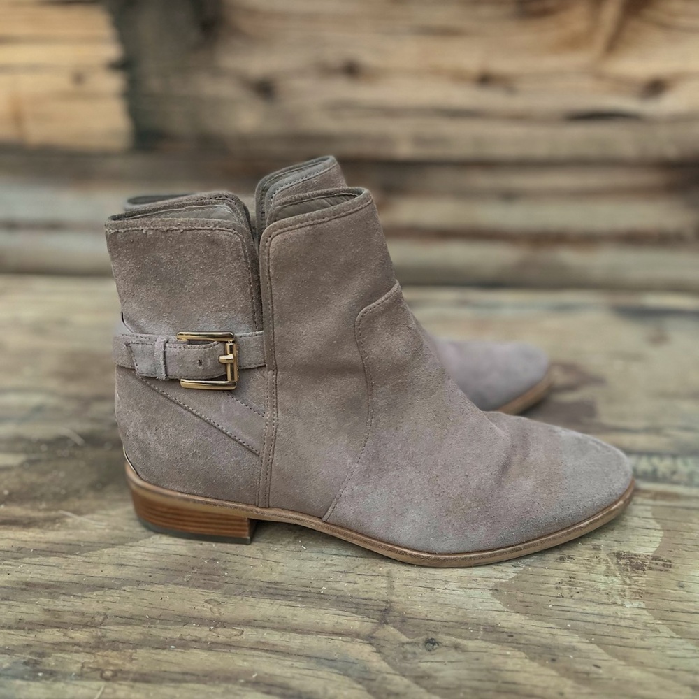 MICHAEL KORS | Women's Taupe Suede Ankle Boots 10.5